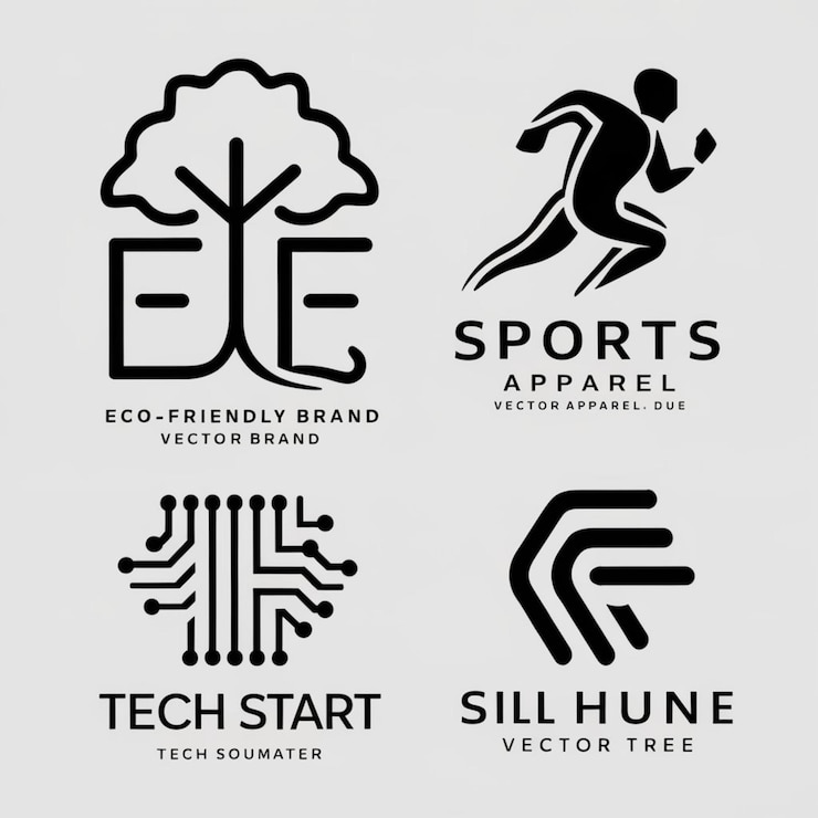 Foto marcos y logotipos modernos