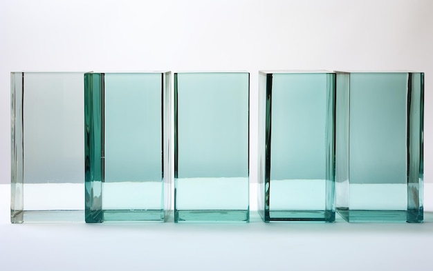 Marcos de vidrio sobre un fondo blanco