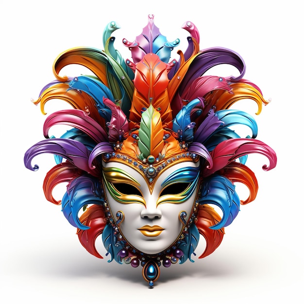 Mardi Gras Maske PNG weißer Hintergrund