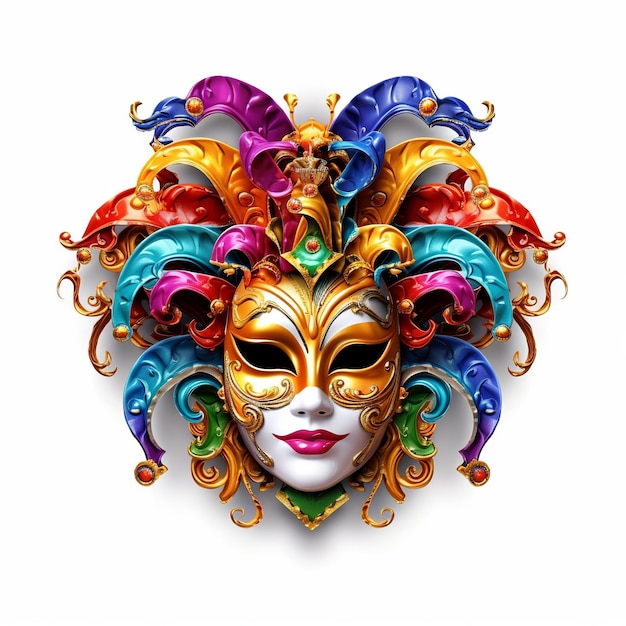 Mardi Gras Maske PNG weißer Hintergrund