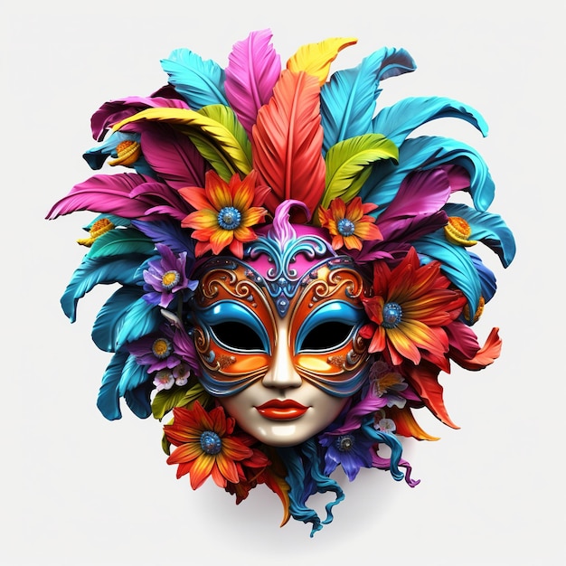 Mardi Gras Maske PNG weißer Hintergrund