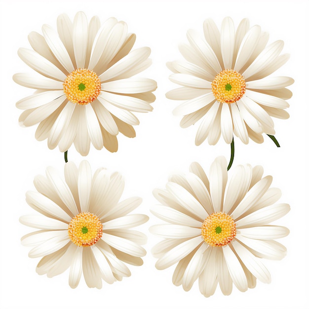 margarida flor clipart fundo branco