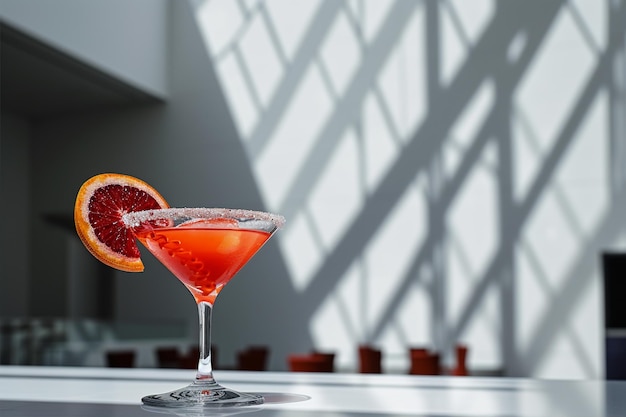 Margarita naranja de sangre con un color vibrante