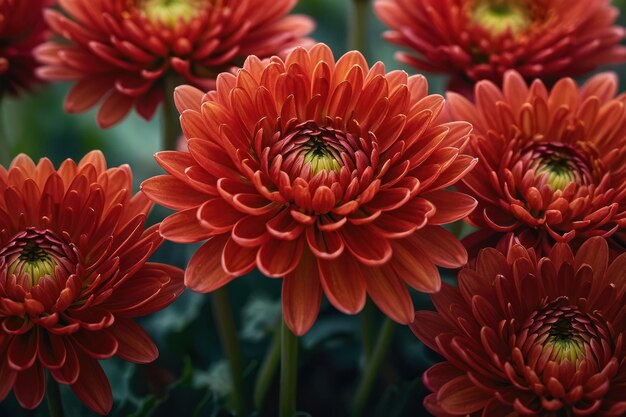 Foto las margaritas de gerbera rojas y vibrantes