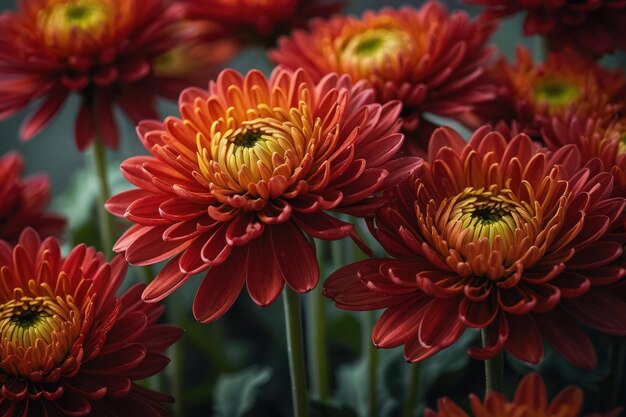 Las margaritas de Gerbera rojas y vibrantes