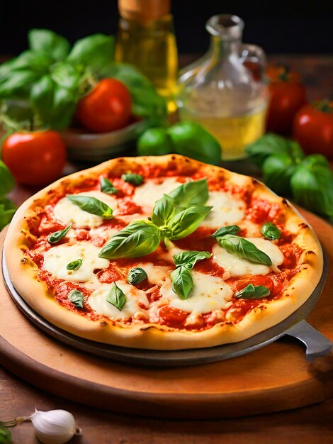 Foto margherita pizza hd-bild herunterladen