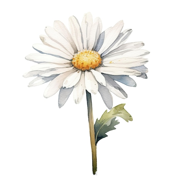 Marguerite Blumen Aquarellmalerei