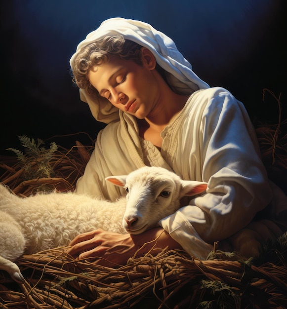 Foto maría religión niño cuna josé navidad natividad escena cristiana bethlehem bebé padre santo