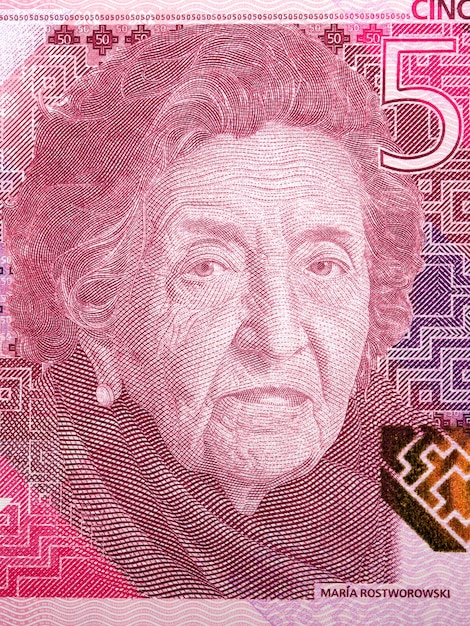 Maria Rostworowski ein Portrait aus peruanischem Geld