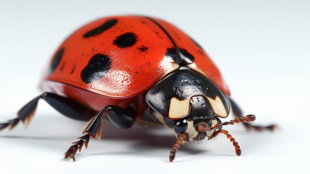 Marienkäfer mit isoliertem Hintergrund