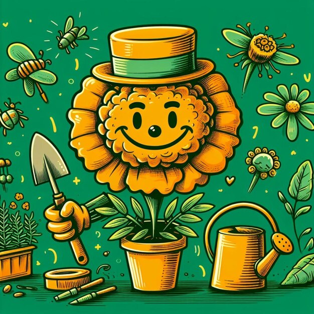 Marigoldblüten-Illustration