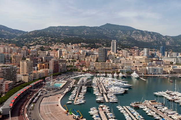 Foto marina bay in monaco stadt