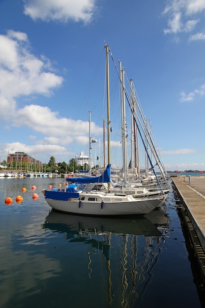 Marina en la ciudad de Copenhague, Dinamarca