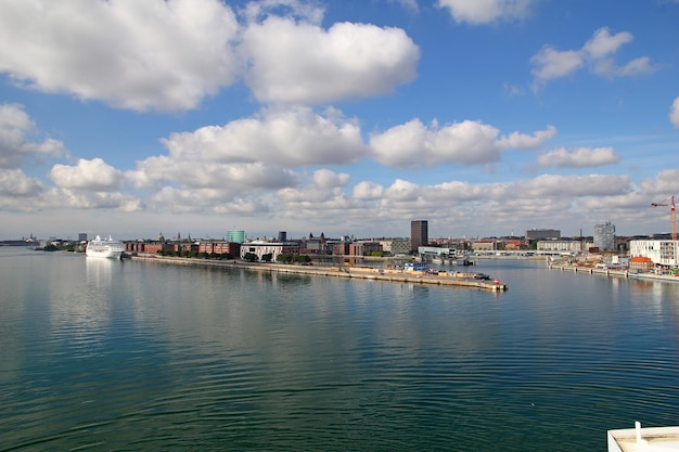 Marina na cidade de Copenhague, Dinamarca