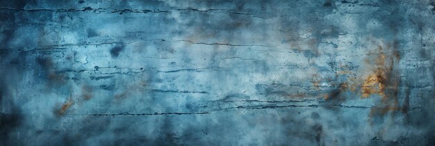 Marine-Grunge-Textur der Betonmauer Abstrakt panoramischer blauer Zementhintergrund mit Rissen Natur