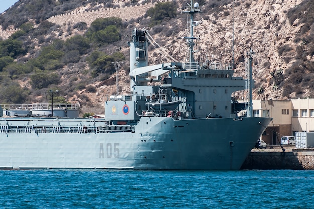 Marinearmeeboot Cartagena-Hafen Spanien