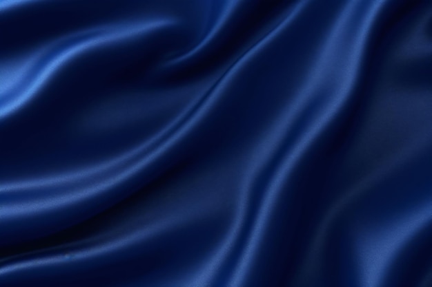 Marineblauer Seidensatin. Dunkler, eleganter, luxuriöser abstrakter Hintergrund