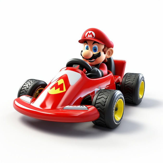 Mario Kart Turbo Tracker auf weißem Hintergrund