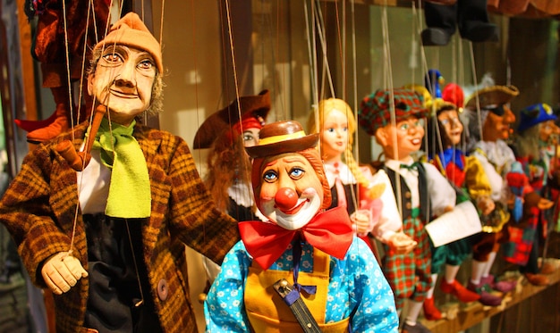 Marionetas tradicionales de madera. Comprar en Praga - República Checa