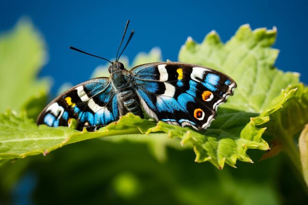 Foto la mariposa del almirante blanco la oruga de la repollo las alas de la mariposa de colores el pavo real