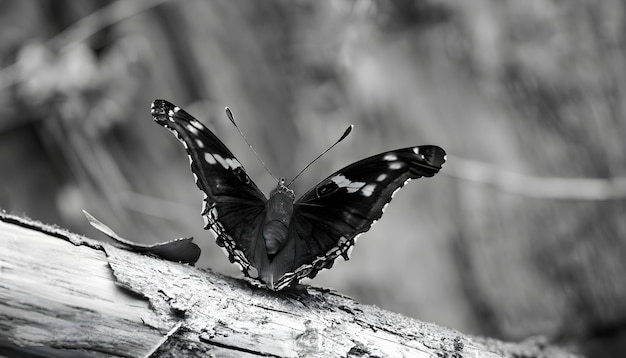 Foto mariposa blanca y negra