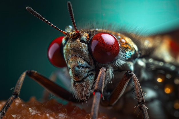 La mariposa de color óxido de cerca Mariposa por la mañana naturaleza Ilustración de IA generativa