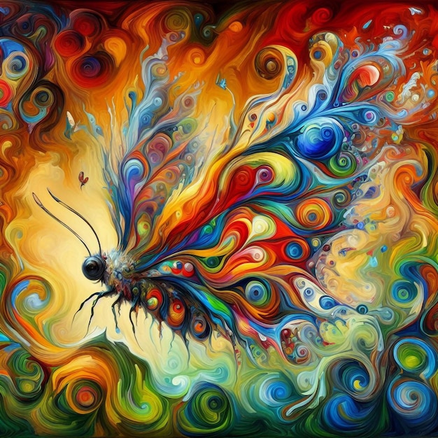 La mariposa de colores