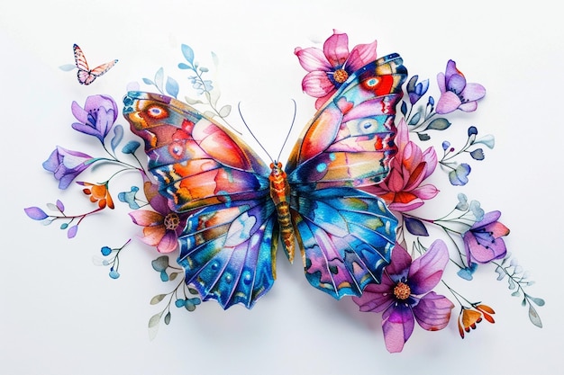 una mariposa colorida