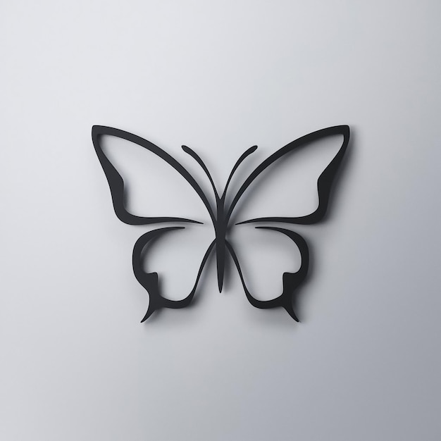 una mariposa está en un fondo blanco con una mariposa en él