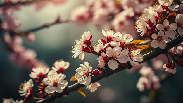 Foto mariposa con flor de melocotón en el árbol la flor de melacón es el símbolo de las vacaciones de tet del año nuevo lunar en vietnam