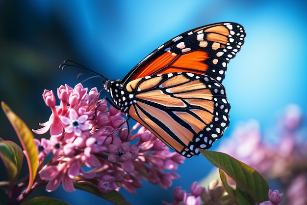 una mariposa en una flor