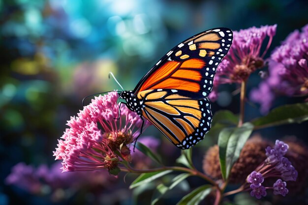 una mariposa en una flor