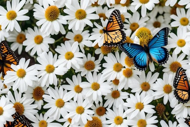 Una mariposa en una flor