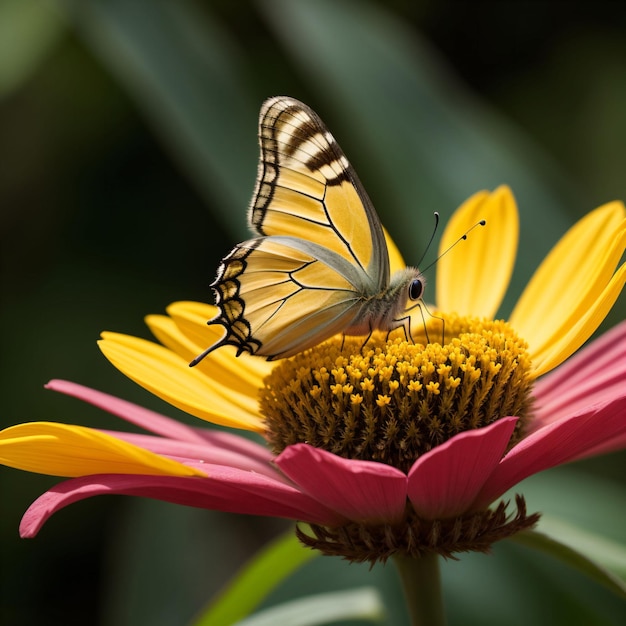 Mariposa en una flor