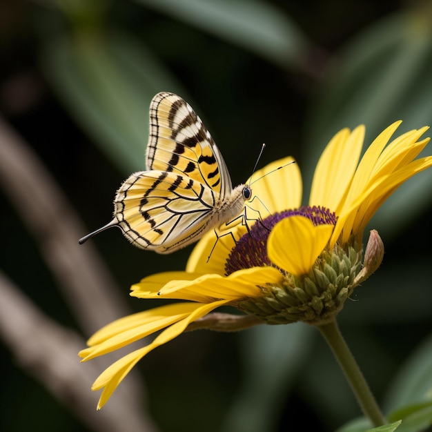 Mariposa en una flor