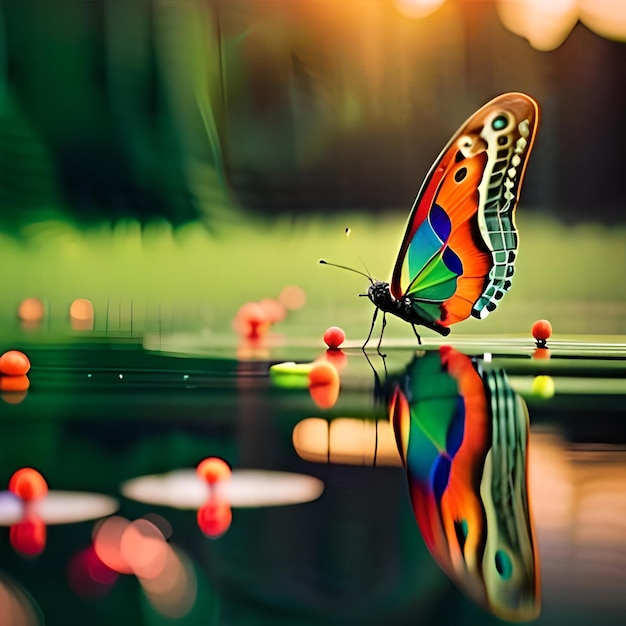 Mariposa en el jardín de la casa