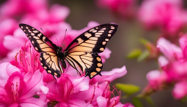 Foto una mariposa monarca está en una flor con el número 3 en ella