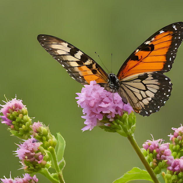 una mariposa que está en una flor