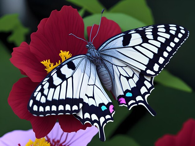 una mariposa que está en una flor