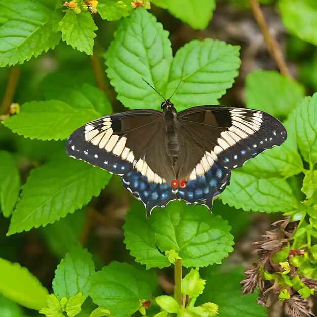 Foto una mariposa que está en una flor