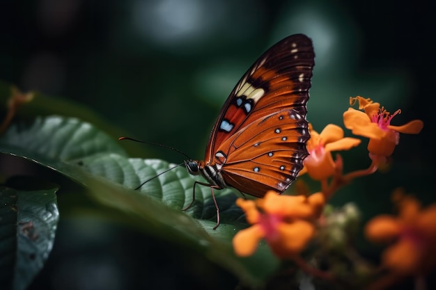 Una mariposa sobre una flor con el nombre de mariposa.