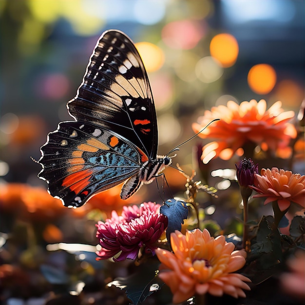 Mariposa vibrante generada por IA