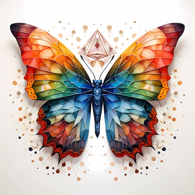 Mariposas con colores mágicos y fantasía