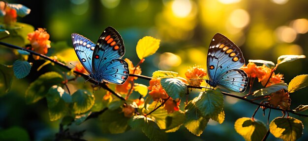 mariposas a la luz del sol