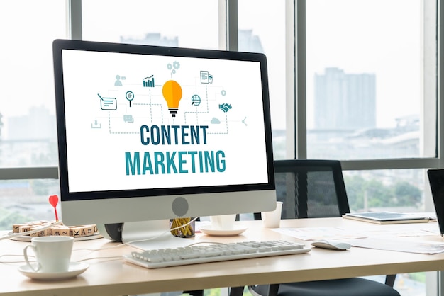 Marketing de contenidos para una moderna estrategia de marketing de comercio electrónico y negocios en línea