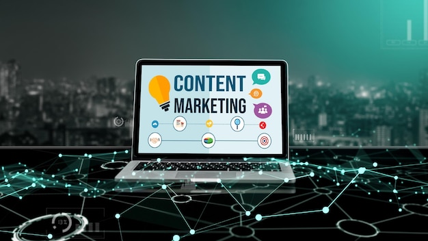 Marketing de contenidos para una moderna estrategia de marketing de comercio electrónico y negocios en línea
