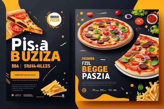 Foto marketing de negócios de restaurantes de fast food postagem em mídias sociais ou projeto de modelo de banner na web