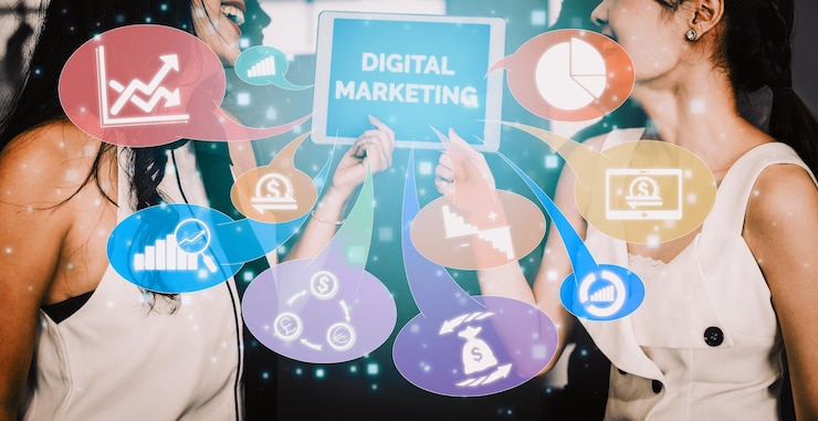Foto marketing de tecnologia digital conceito de negócio uds