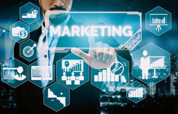 Marketing der digitalen Technologie Geschäftskonzept uds