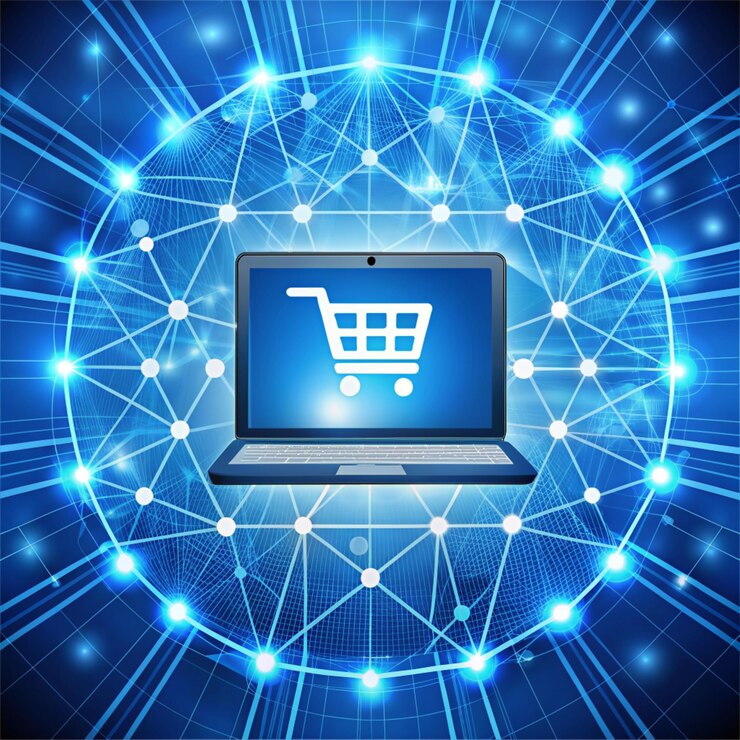 Foto marketing digital concepto de venta de comercio tecnología de marketing de red antecedentes
